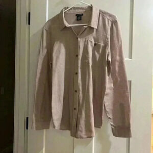 Calvin Klein Pink Cotton Long Sleeved Button Down Shirt - Large